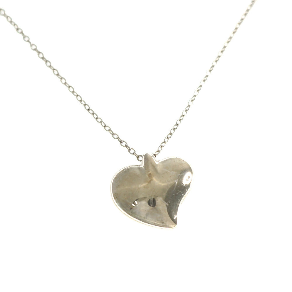 Tiffany Co Elsa Peretti Full Heart Necklace Sterling Silver
